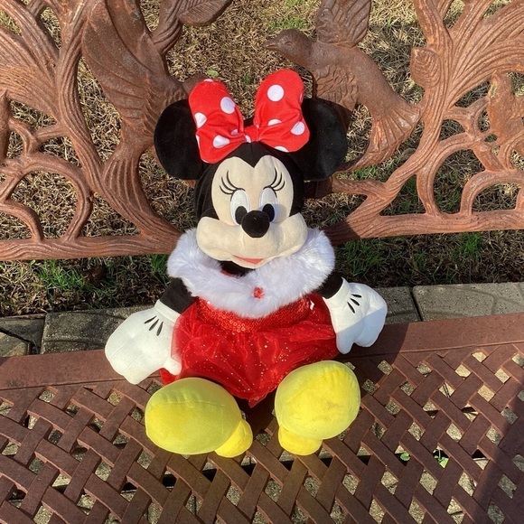Build A Bear Minnie Mouse 19.5” Tall Comes With Red Party Dress - Picture 1 of 9